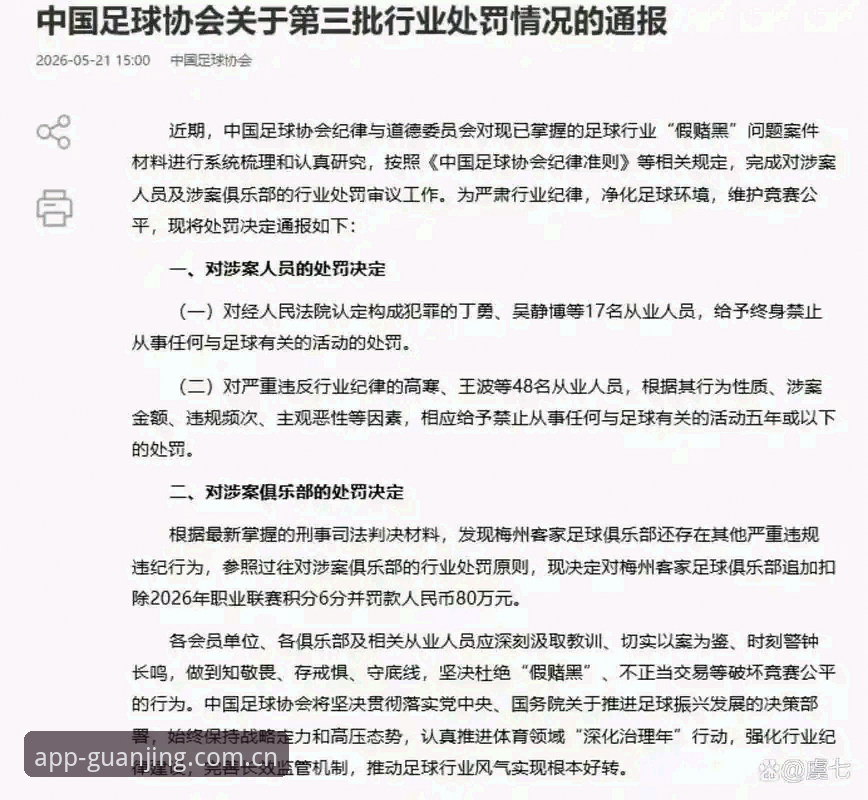冠竞体育平台安装失败 中国足协第三批禁足名单最新动态:17人终身禁足,冠竞体育平台用户热议行业整顿
